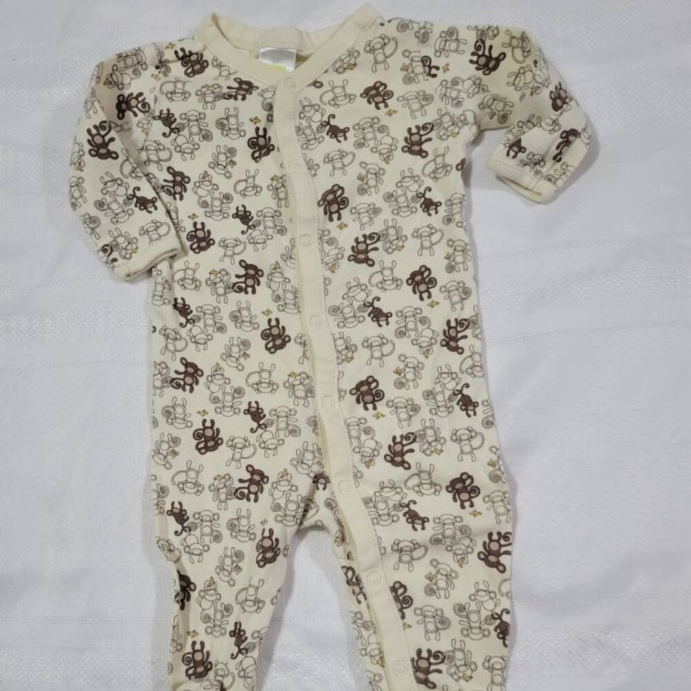Gymboree Brand New BABY Monkeys 3-6 MONTH Used Sleeper. Mixed Z33